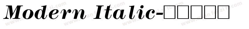Modern Italic字体转换